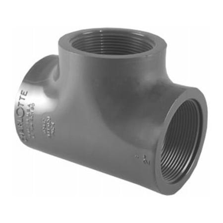 Charlotte Pipe And Foundry 2 PVC SCH80TxTxT Tee PVC 08402  2000HA